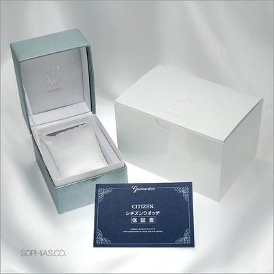 シチズン腕時計国内正規品付属品例：専用ボックス・メーカー保証書・取扱説明書
