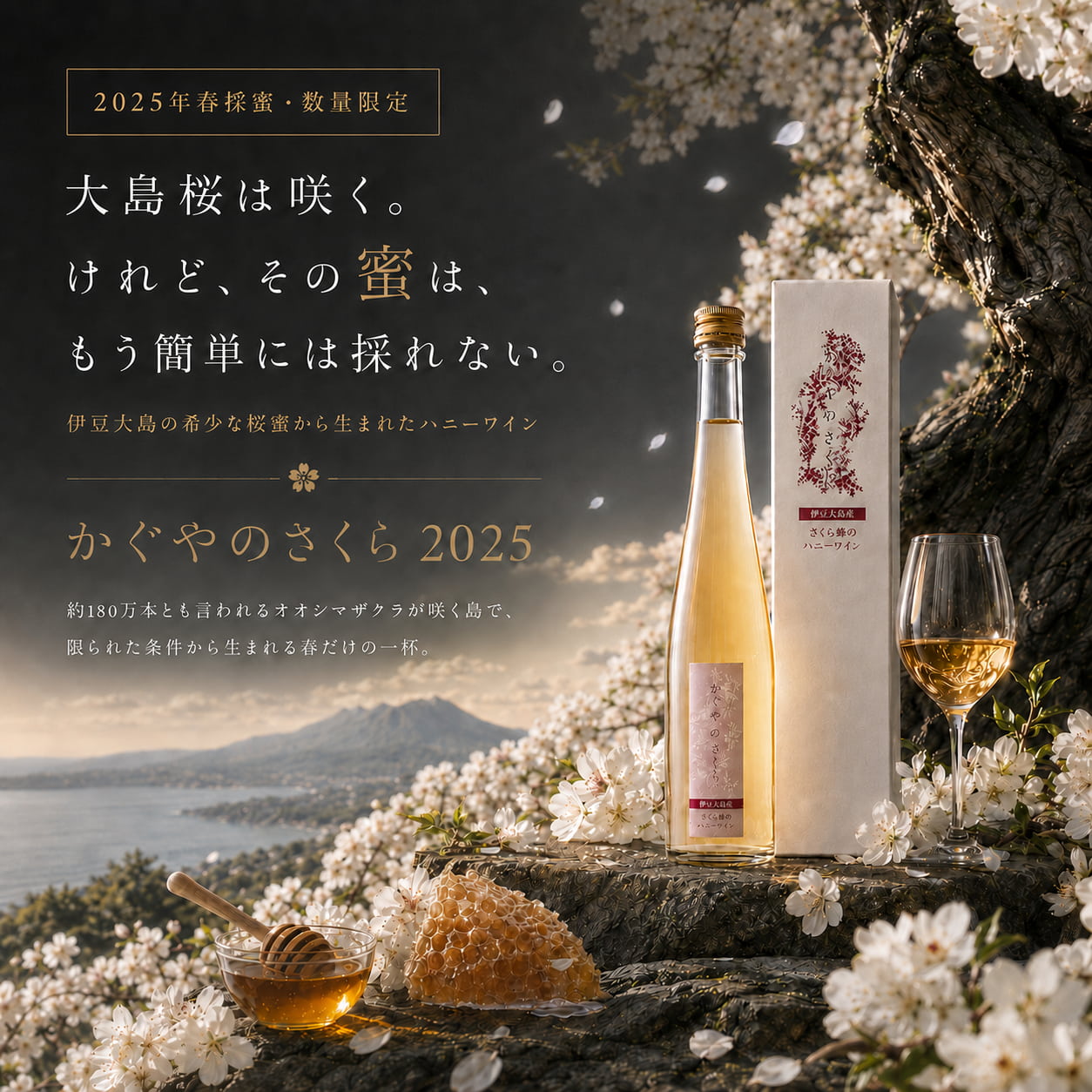 ミード 蜂蜜酒 ハニーワイン かぐやのさくら 2025 375ml 桜蜜 伊豆大島