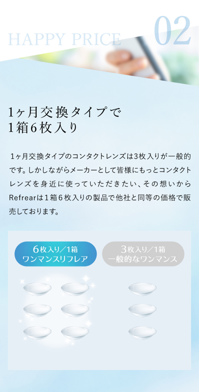  リフレア 1month クリアコンタクト コンタクトレンズ ワンマンス 