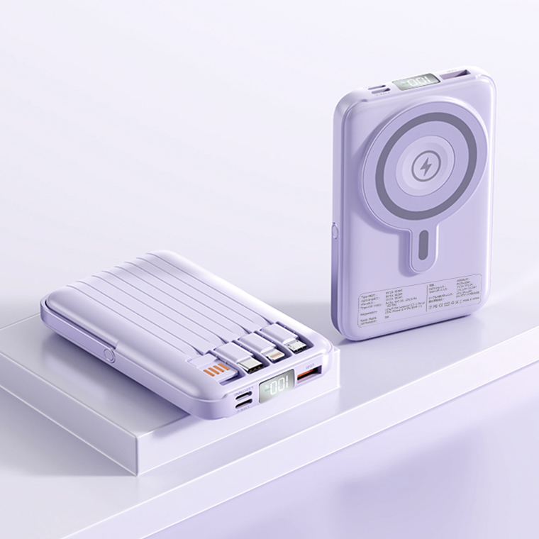3,580円→2,680円12時間特売】モバイルバッテリー 4つケーブル内蔵・6台同時 小型 軽量 maggsafe 20000mAh 大容量 iPhone タイプC ミニ マグネット式 LED 超p祭 |  | 03