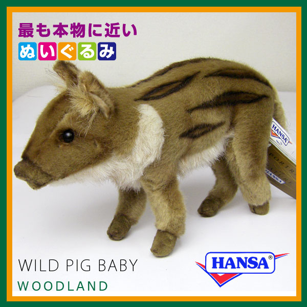 カラカラのイノシシ型ぬいぐるみ 動物 生物 ぬいぐるみ リアルアニマルベイビー ニホンイノシシ