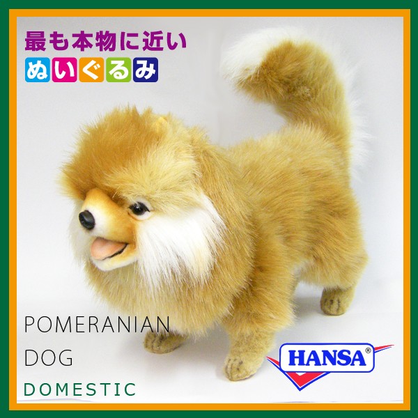 HANSA ハンサ ぬいぐるみ 7018 ポメラニアン 犬 イヌ リアル 動物