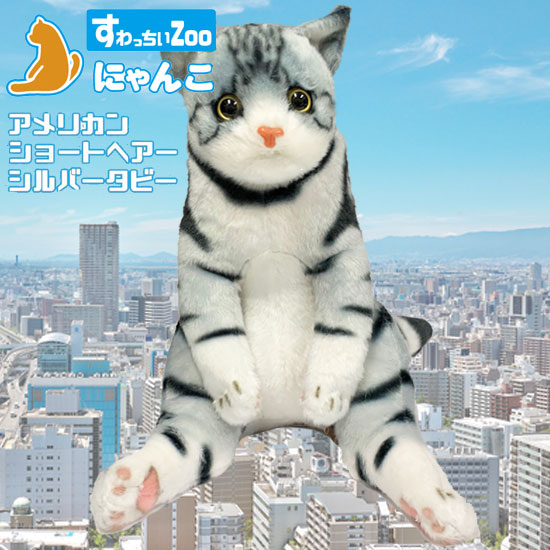 すわっちぃZoo にゃんこ アメリカンショートヘア シルバータビー 猫の