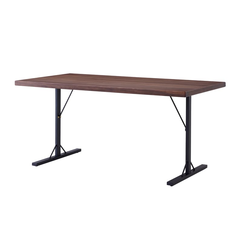 ダイニングテーブル 単品 150cm テーブル 食卓 4人 ロの字脚 T脚 ダイニング カフェ おしゃれ 北欧 モダン シンプル 木製 ウォールナット ブラウン バズ｜sor2020｜03