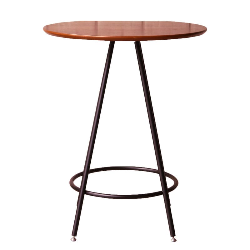 サイドテーブル 丸 60cm 高さ75 壁付け 壁付けテーブル 丸テーブル 円形 天然木 突板 ブラウン ナチュラル モダン おしゃれ 北欧 7029 | ブランド登録なし | 01