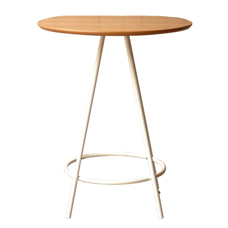 サイドテーブル 丸 60cm 高さ75 壁付け 壁付けテーブル 丸テーブル 円形 天然木 突板 ブラウン ナチュラル モダン おしゃれ 北欧 7029 | ブランド登録なし | 02