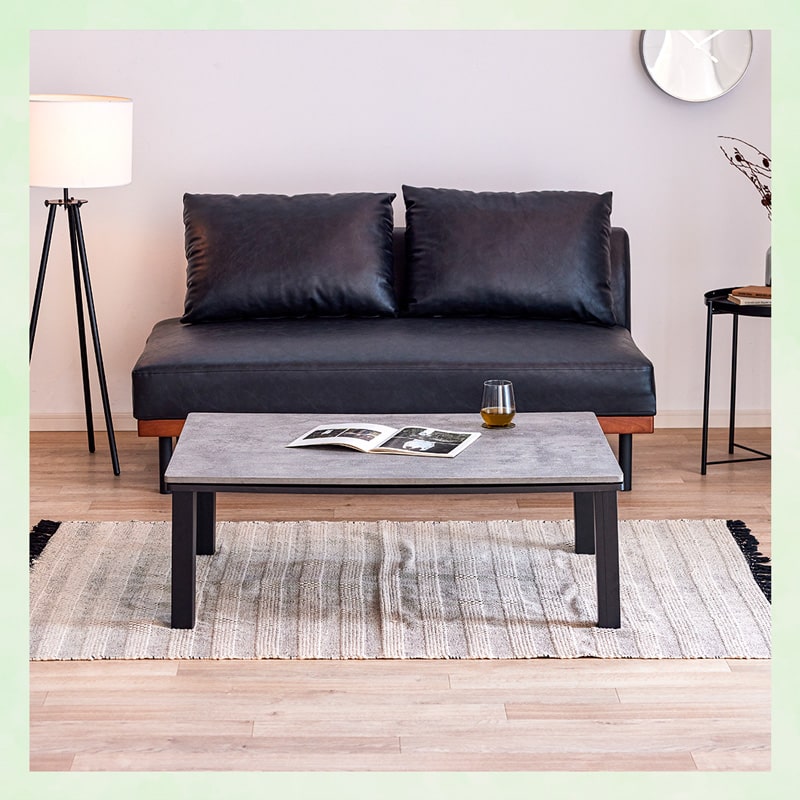 こたつテーブル 105cm テーブル単品 モルタル調 木目調 こたつ コタツ