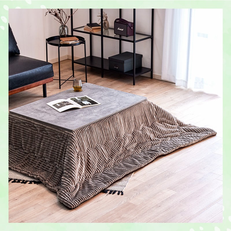 こたつテーブル 105cm テーブル単品 モルタル調 木目調 こたつ コタツ