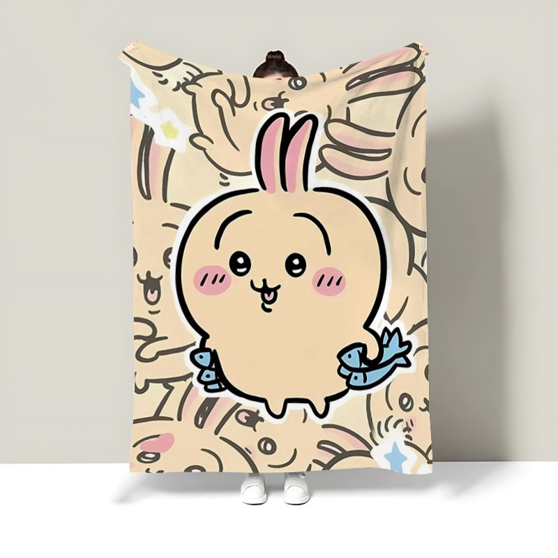WEGO ちいかわ　フード付きブランケット　ハチワレ　うさぎ　2つセット ちいかわ ブランケット ハチワレ うさぎ 毛布 ひざ掛け オフィス 在宅