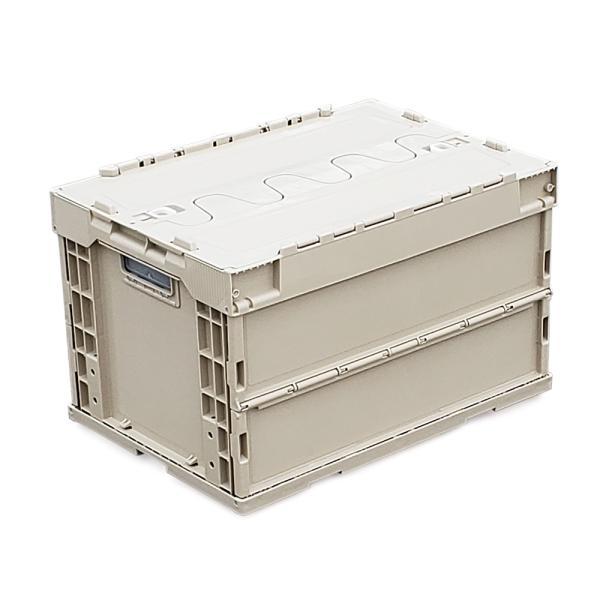 日本製 コンテナボックス 折りたたみ 大型 蓋付き 50L 耐荷重