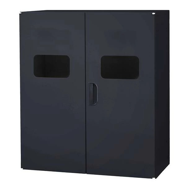 両開き トラッシュユニット 下置 ゴミ箱2個付き システム 書庫 キャビネット スチール ファイル棚 収納棚 オフィス家具 HOSシリーズ グリーン購入法適合 日本製の画像