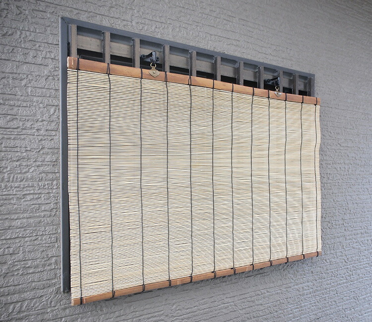 在庫限り】外吊り用すだれ 竹【幅88×高さ60cm】 ナチュラル 小窓