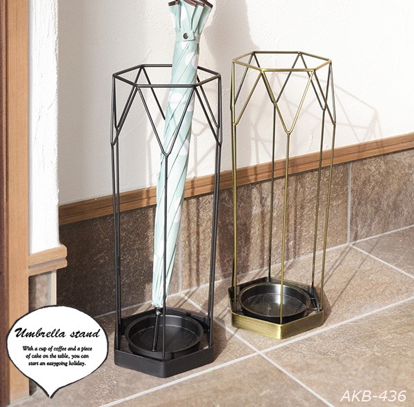 傘立て AKB-436 アンティークゴールド・ブラック アンティーク