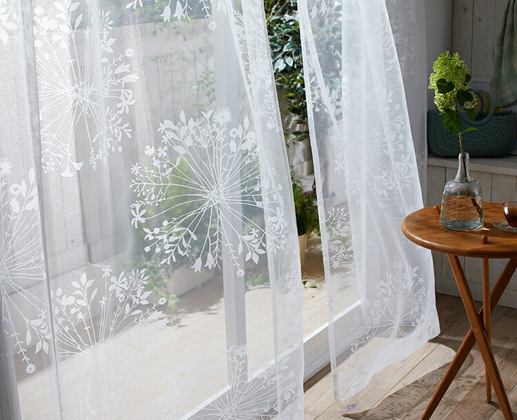 スミノエ レースカーテン 100×176cm（1枚入）KUKKA VOILE/クッカボイル