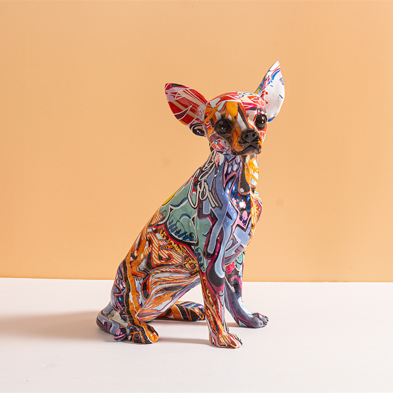 家 樹脂製 芸術的 カラフル 小さな 創造的 犬 手作り 装飾 シンプル モダン オフィス 工芸品｜sorakumo｜02