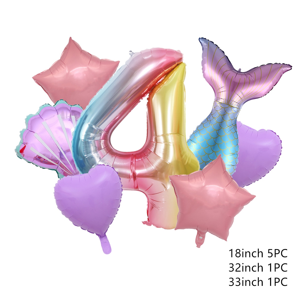 18インチ 32インチ アルミホイル 風船 魚 テイル パーティー 装飾 紫 色 ヘリウム 子供 誕生日｜sorakumo｜07