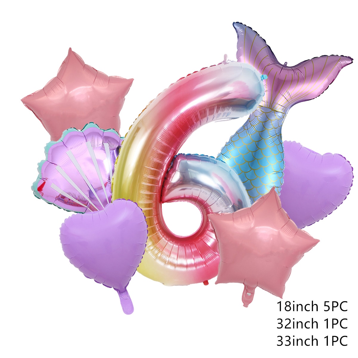 18インチ 32インチ アルミホイル 風船 魚 テイル パーティー 装飾 紫 色 ヘリウム 子供 誕生日｜sorakumo｜09