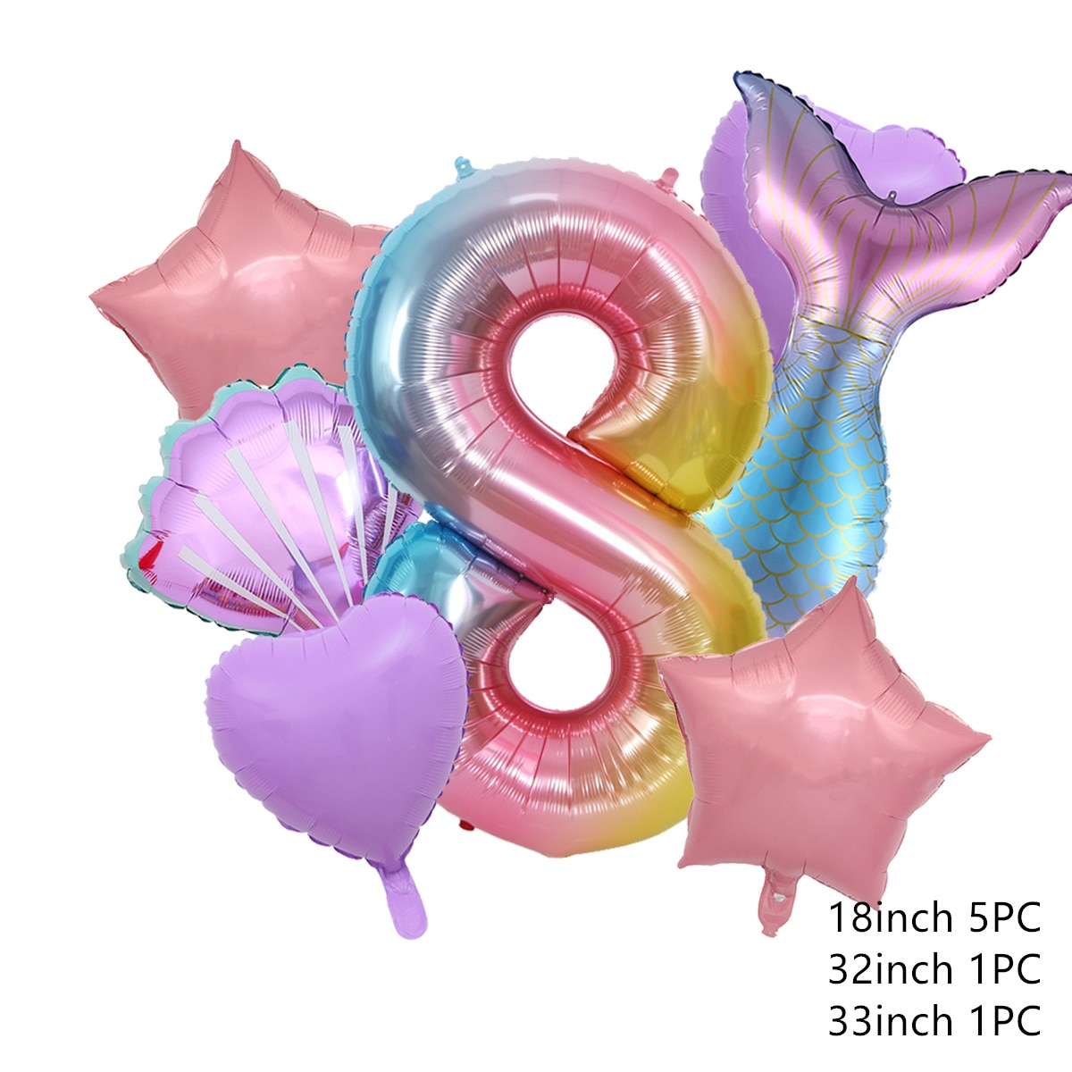 18インチ 32インチ アルミホイル 風船 魚 テイル パーティー 装飾 紫 色 ヘリウム 子供 誕生日｜sorakumo｜11