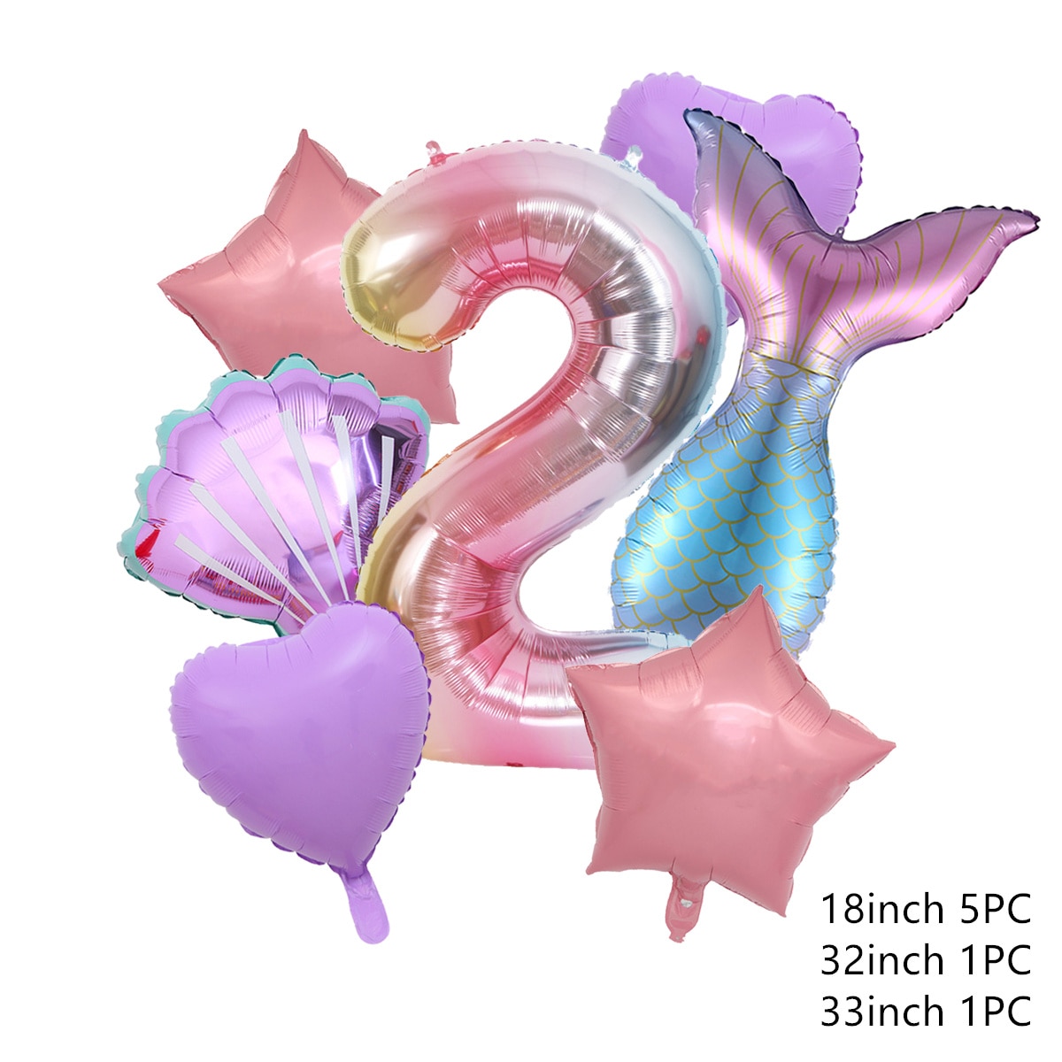18インチ 32インチ アルミホイル 風船 魚 テイル パーティー 装飾 紫 色 ヘリウム 子供 誕生日｜sorakumo｜05