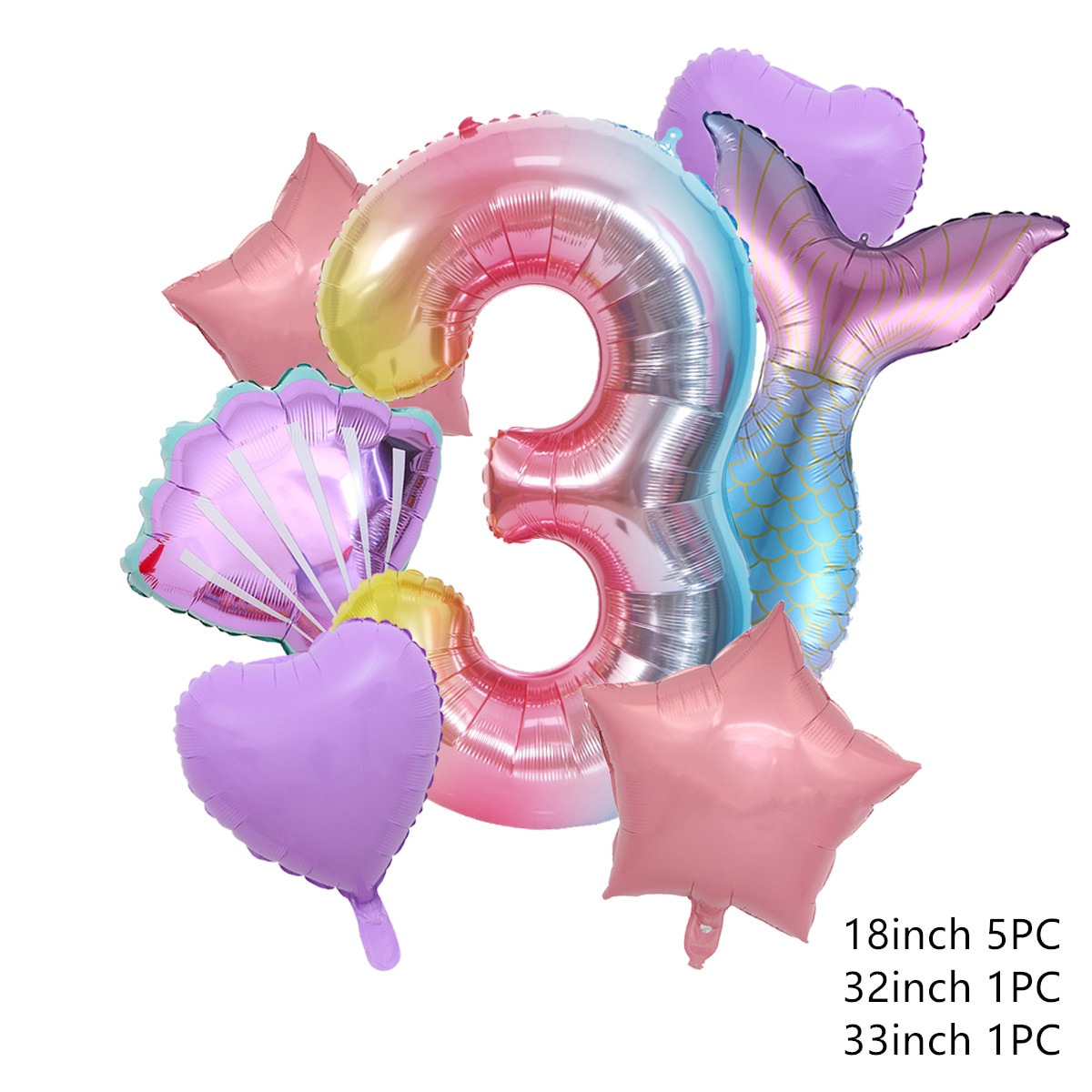 18インチ 32インチ アルミホイル 風船 魚 テイル パーティー 装飾 紫 色 ヘリウム 子供 誕生日｜sorakumo｜06