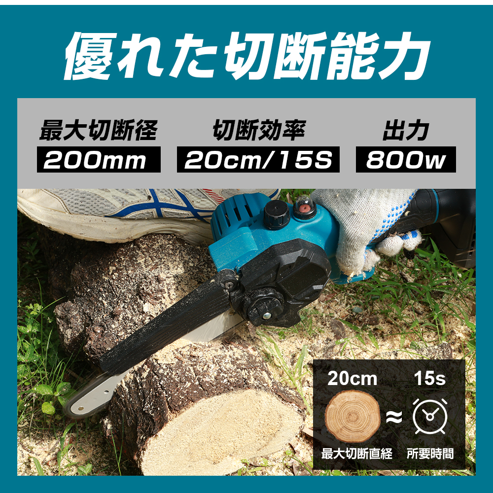 最安値挑戦】チェーンソー 充電式 8インチ ラシレスモーター 電動 最安値挑戦】チェーンソー 充電式 8インチ ラシレスモーター 電動