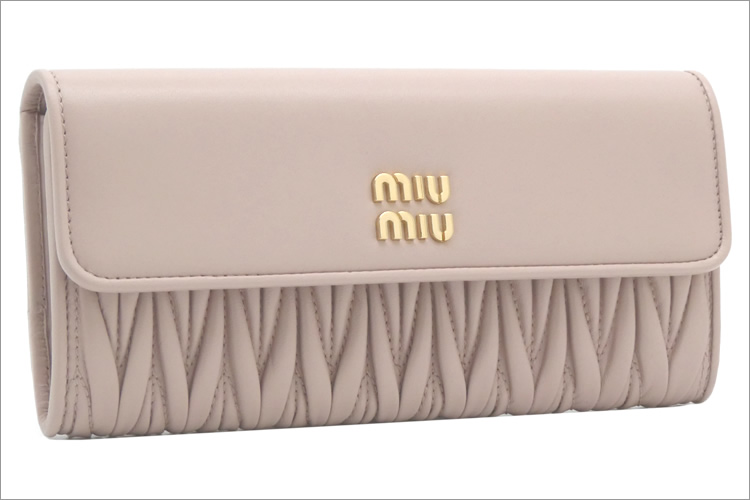 ミュウミュウ MIUMIU マテラッセレザー 長財布 5MH379_2FPP_F0NZ2