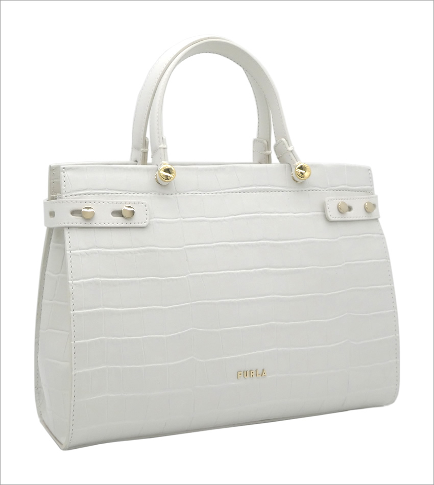 フルラ FURLA LADY M トートバッグ M クロコダイル型押しカーフ