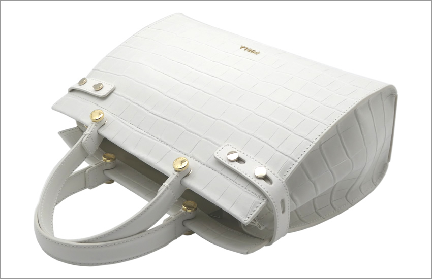 フルラ FURLA LADY M トートバッグ M クロコダイル型押しカーフ TALCO