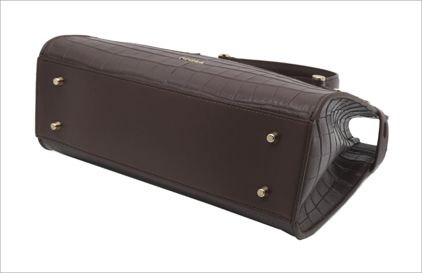 FURLA フルラ LADY M トートバッグ クロコダイル型押しカーフ