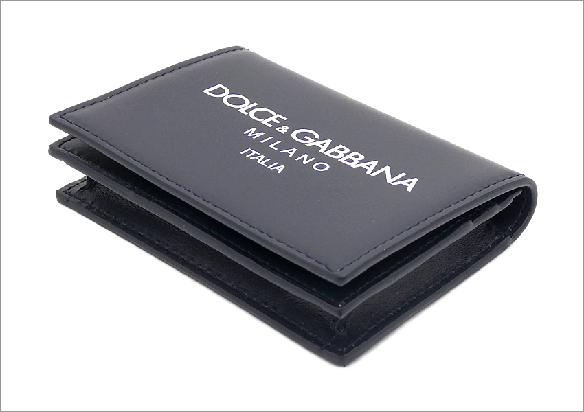 ドルチェ＆ガッバーナ DOLCE&GABBANA カードケース カーフスキン BP1643AN244HBII7 ドルガバ Dolce&Gabbana Milanoロゴ 名刺ケース ネイビー メンズ 【新品 新作 未使用 正規品】 DOLCE&GABBANA（ドルチェ & ガッバーナ） カードケース カーフスキン