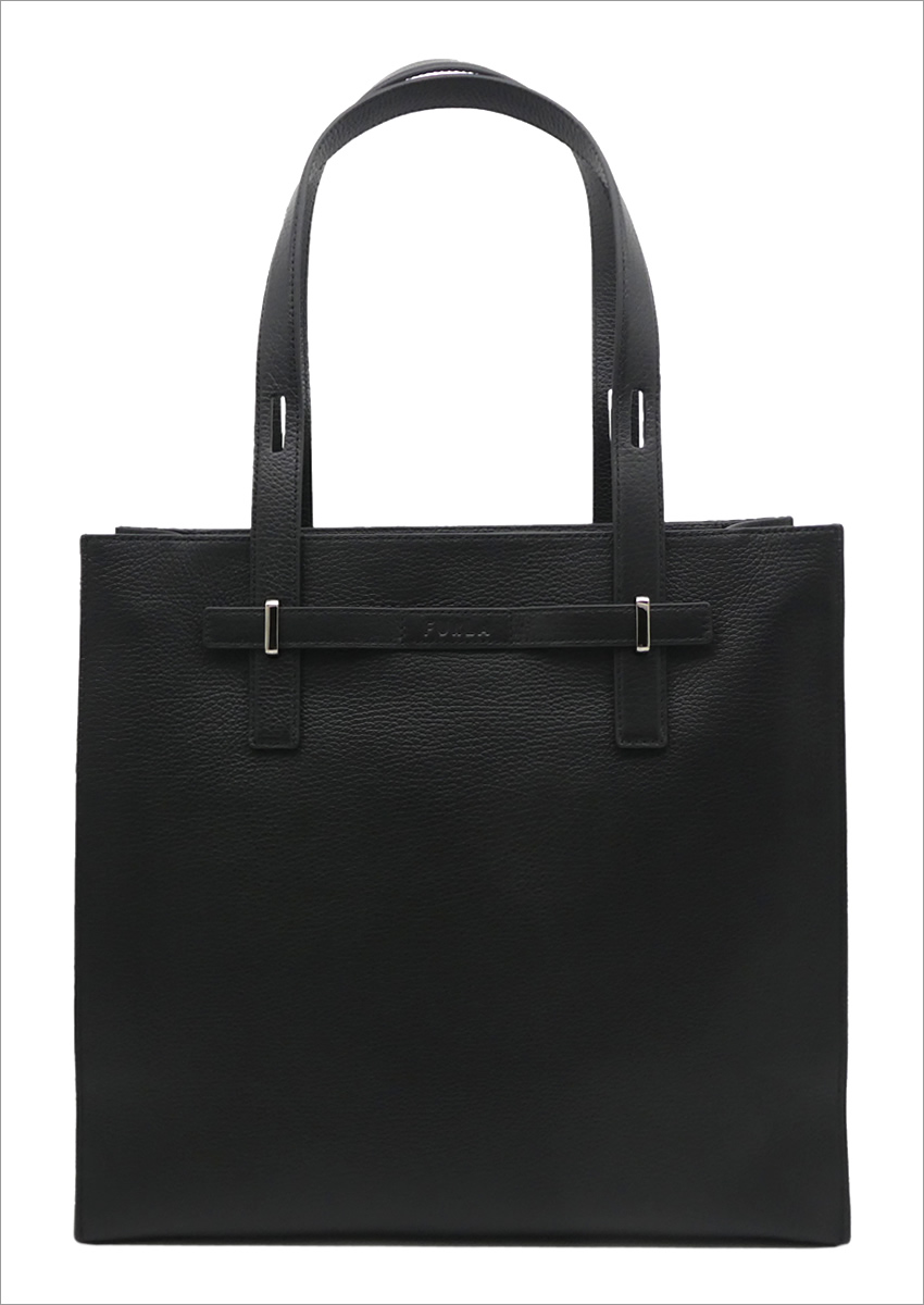 FURLA 黒 レザー トートバッグ メンズ A4 通勤鞄 営業鞄 シンプル