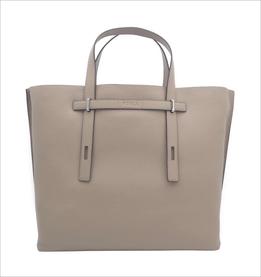 FURLA フルラ ビジネスバッグ トートバッグ レザー グレージュ