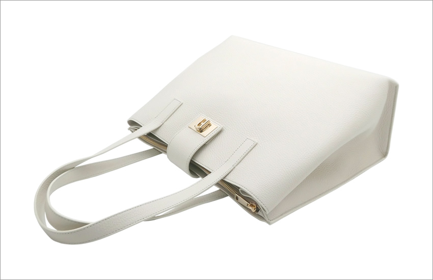 【FURLA】超美品 オフホワイトバッグ FURLA フルラ Furla 1927 トートバッグ Lサイズ Marshmallow