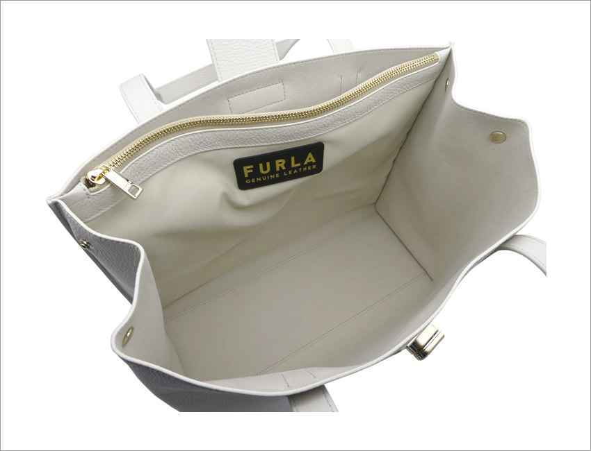 【FURLA】超美品 オフホワイトバッグ FURLA フルラ Furla 1927 トートバッグ Lサイズ Marshmallow