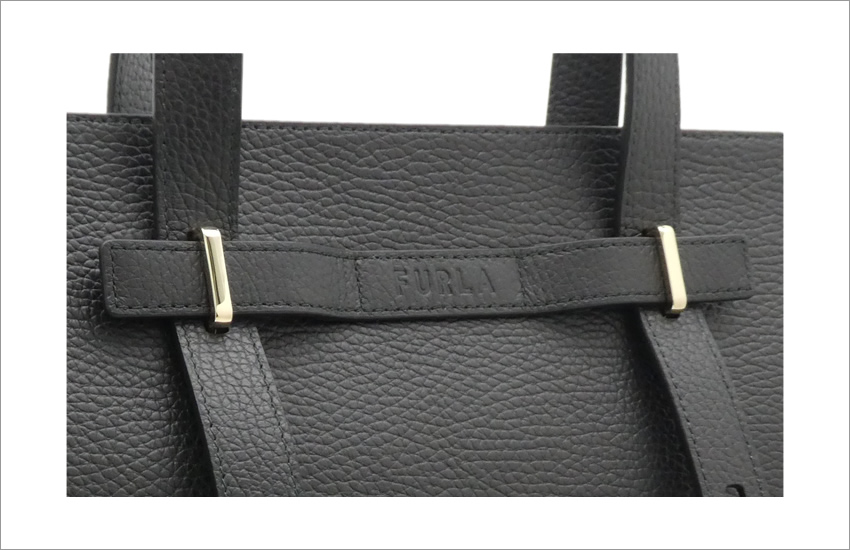 FURLA フルラ トートバッグ 黒 ブラック クロコYL14-06