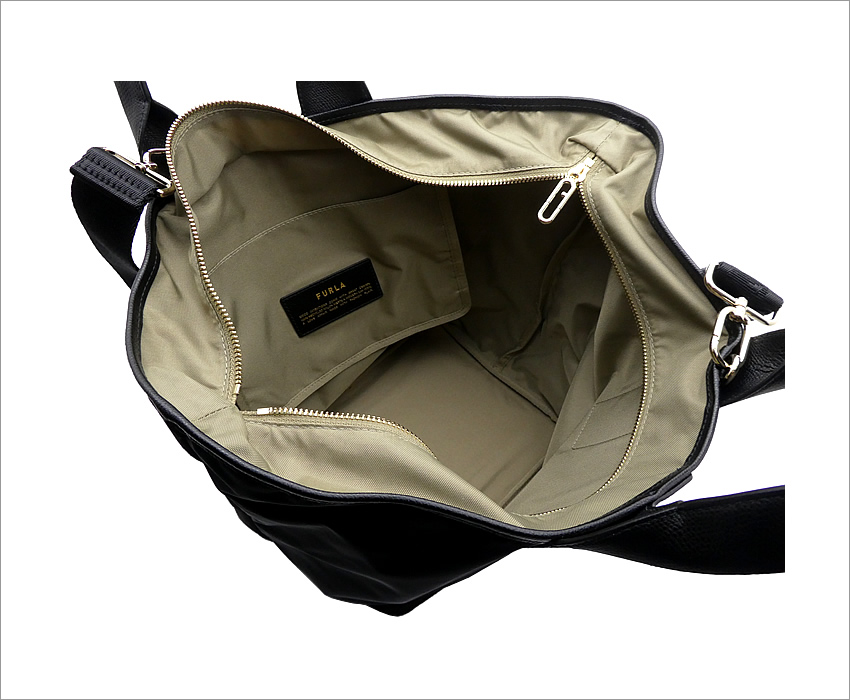 FURLA フルラ Furla Piuma トートバッグ L NERO+VETIVER