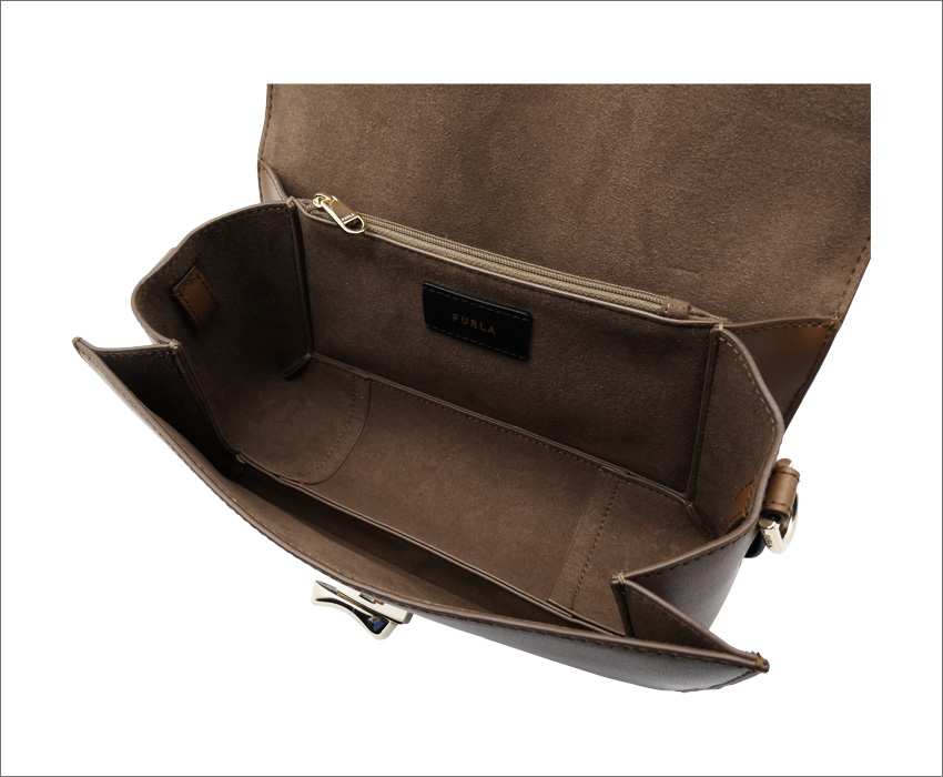 FURLA ビジネスバッグ 2WAY ジョーヴェ　しぼ革　黒　ダークブラウン FURLA（フルラ） トートバッグ MAN GIOVE L CASUAL TOTE ジョーヴェ