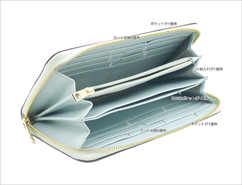 FURLA フルラ Furla Camelia ジップアラウンド XL LAGUNA ライト