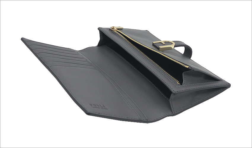 FURLA 長財布 二つ折り財布 FLOW レザー WP00402 BX2725 FURLA フルラ Furla Flow 長財布 XL SOIL ダークグレー