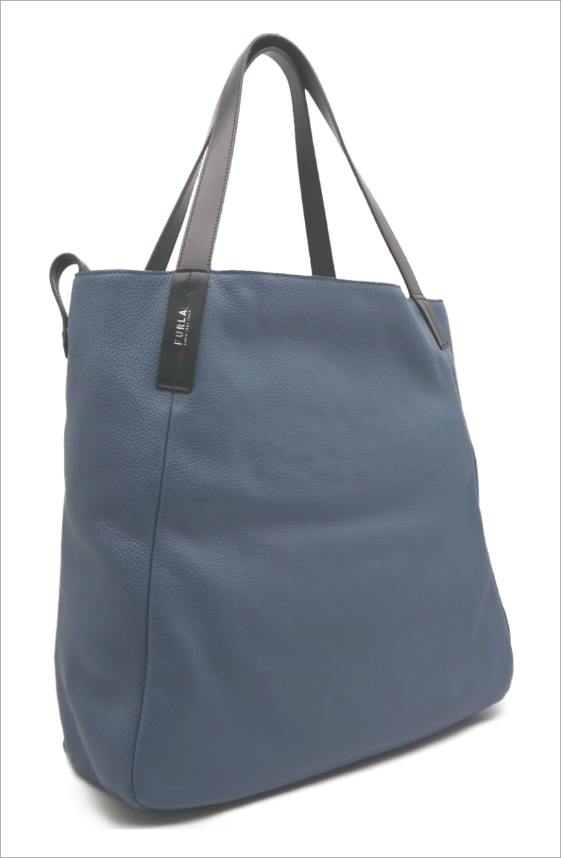 【希少 極美品】FURLA フルラ メンズ トートバッグ 　ブルー FURLA フルラ MAN TECHNICAL トートバッグ L BLU DENIM + TONI