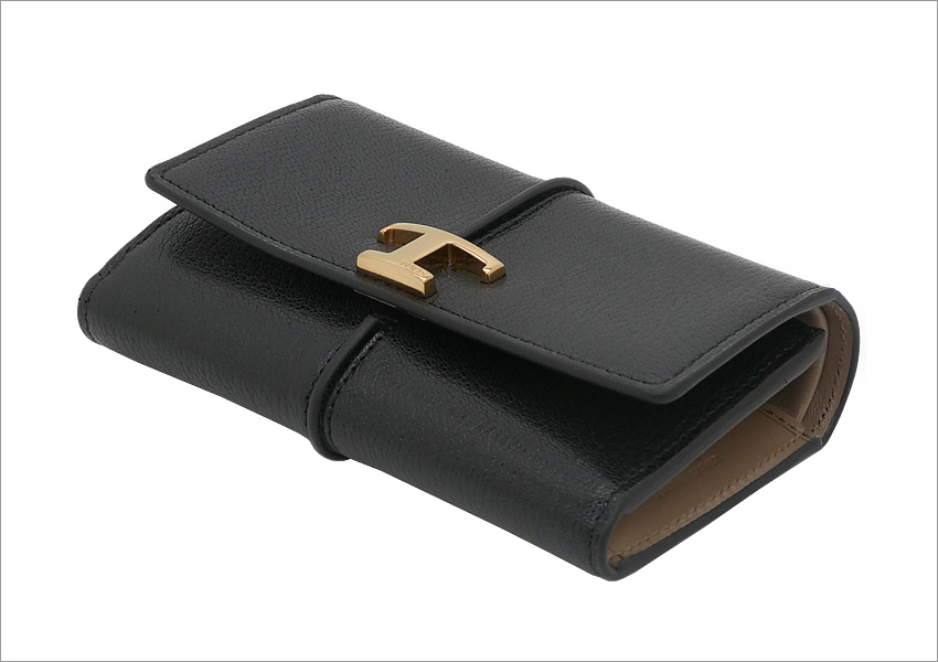 送料込*TOD`S*トッズ*ショルダーストラップ付きレザーウォレット TOD'S トッズ T タイムレス レザー ウォレット