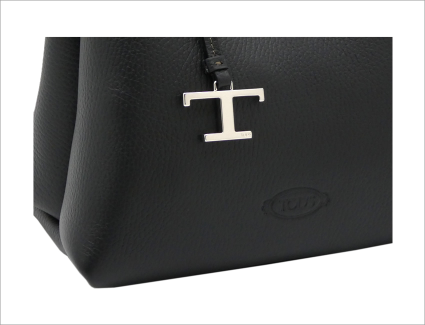 関送込★TOD'S★ロゴ Tチャーム レザー マイクロ バッグ TOD'S トッズ ハンドバッグ ショルダーバッグ マイクロバッグ