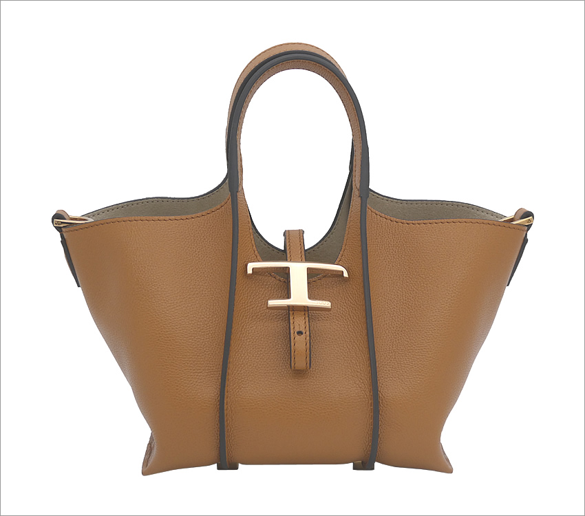 TOD'S トッズ T タイムレス レザー ショッピングバッグ マイクロ