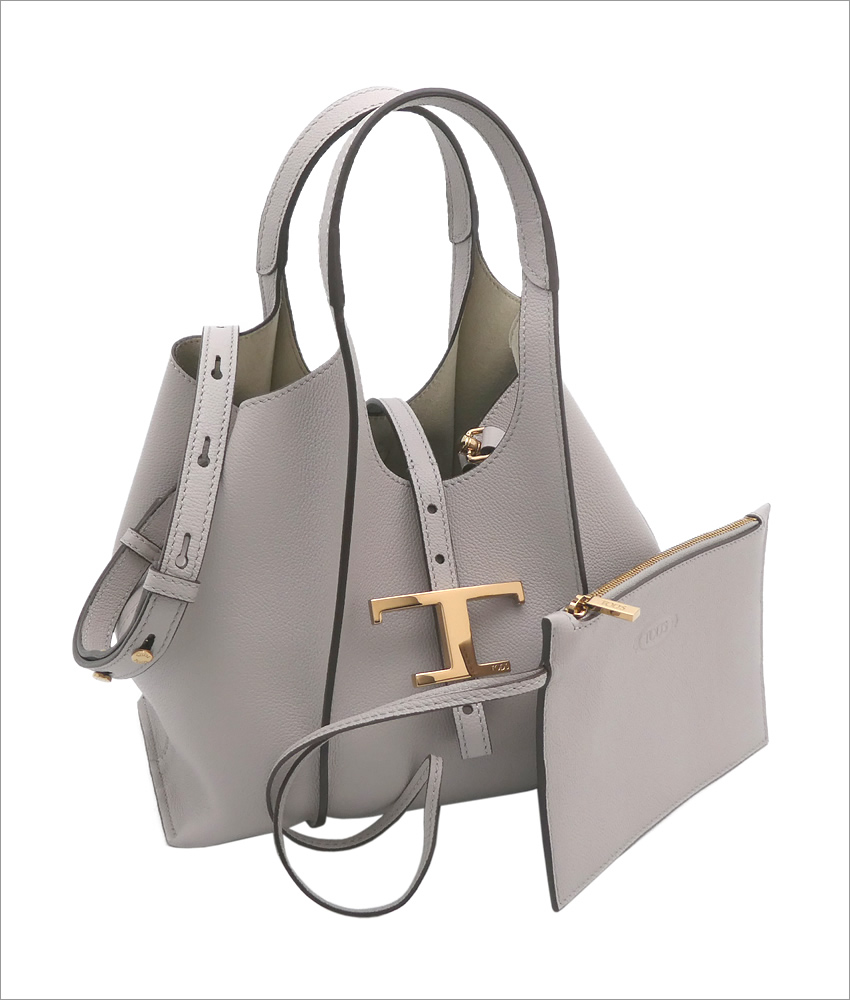 TOD'S トッズ T タイムレス レザー ショッピング バッグ ミニ
