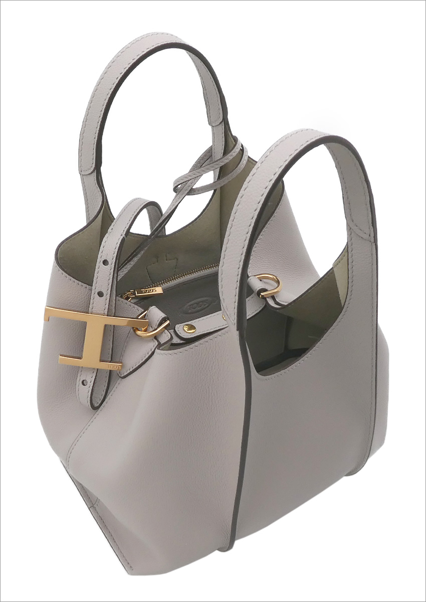 TOD'S トッズ レザー ショッピング トート バッグ スモール Woman ブラウン レザー ショッピング トート バッグ ミニ