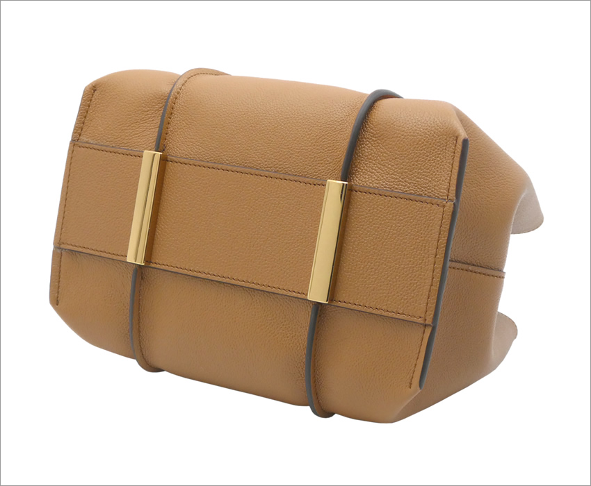 【TOD'S】ミニ レザー ショッピング バッグ XBWTSBAW100UPPS410 Woman ブラウン レザー バケット バッグ ミニ