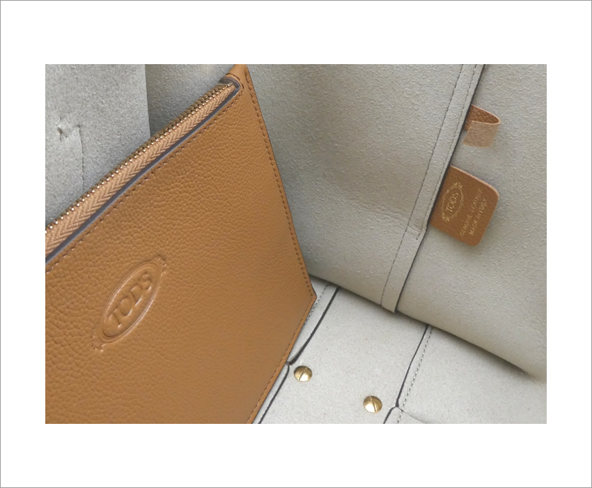 TOD'S トッズ T タイムレス レザー ショッピング バッグ ミニ