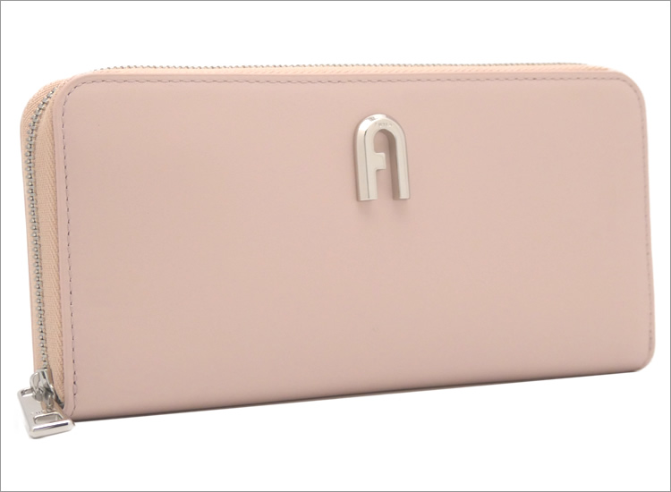 【新品】FURLA フルラ ライトピンク ラウンドファスナー長財布 保存袋付 新品】FURLA フルラ ライトピンク ラウンドファスナー長財布 保存袋付