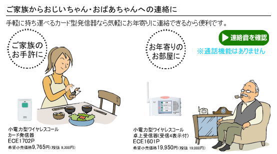 ECE1702P パナソニック ワイヤレスコール 発信器 カード発信器