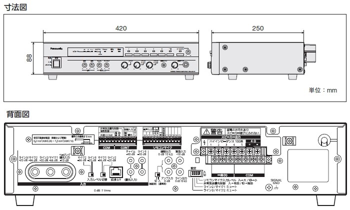 Panasonic WA-HA061 パナソニック 業務放送システム デジタル